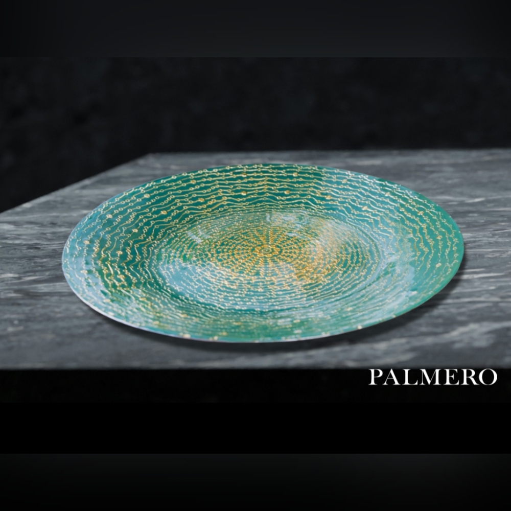 Palmero Centerpiece Serving Plate Green Decor Housewarming Gift Wedding Gifts